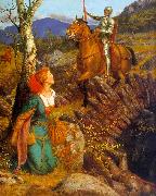 Arthur Hughes Gareth Helps Lyonors and Overthrows the Red Knight oil